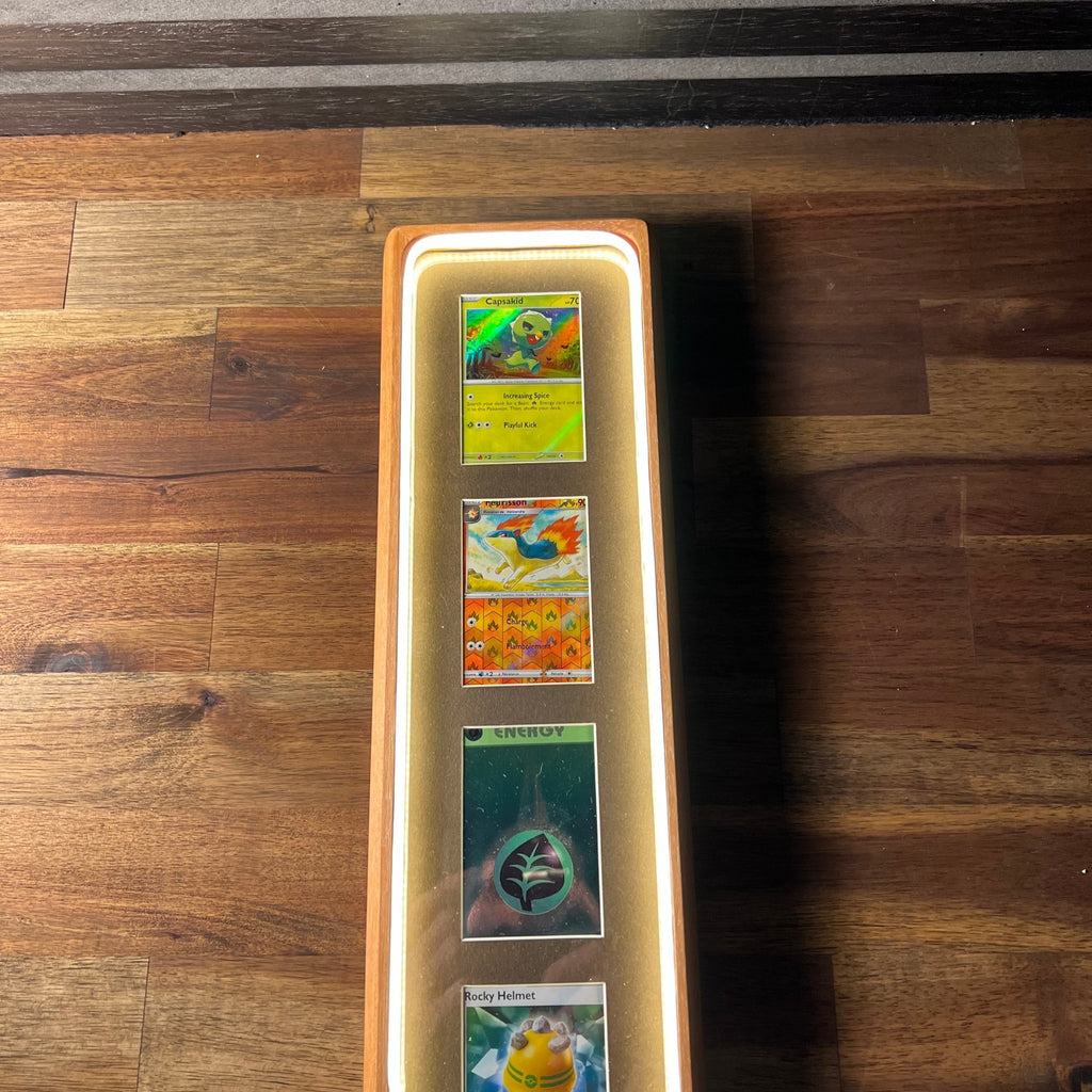 12 Card Trading Card Display Frame Case – Custom Arc V Curved Hardwood Frame | Pokémon • MTG • Yu - Gi - Oh • One Piece • Sports Cards - The Card Collective