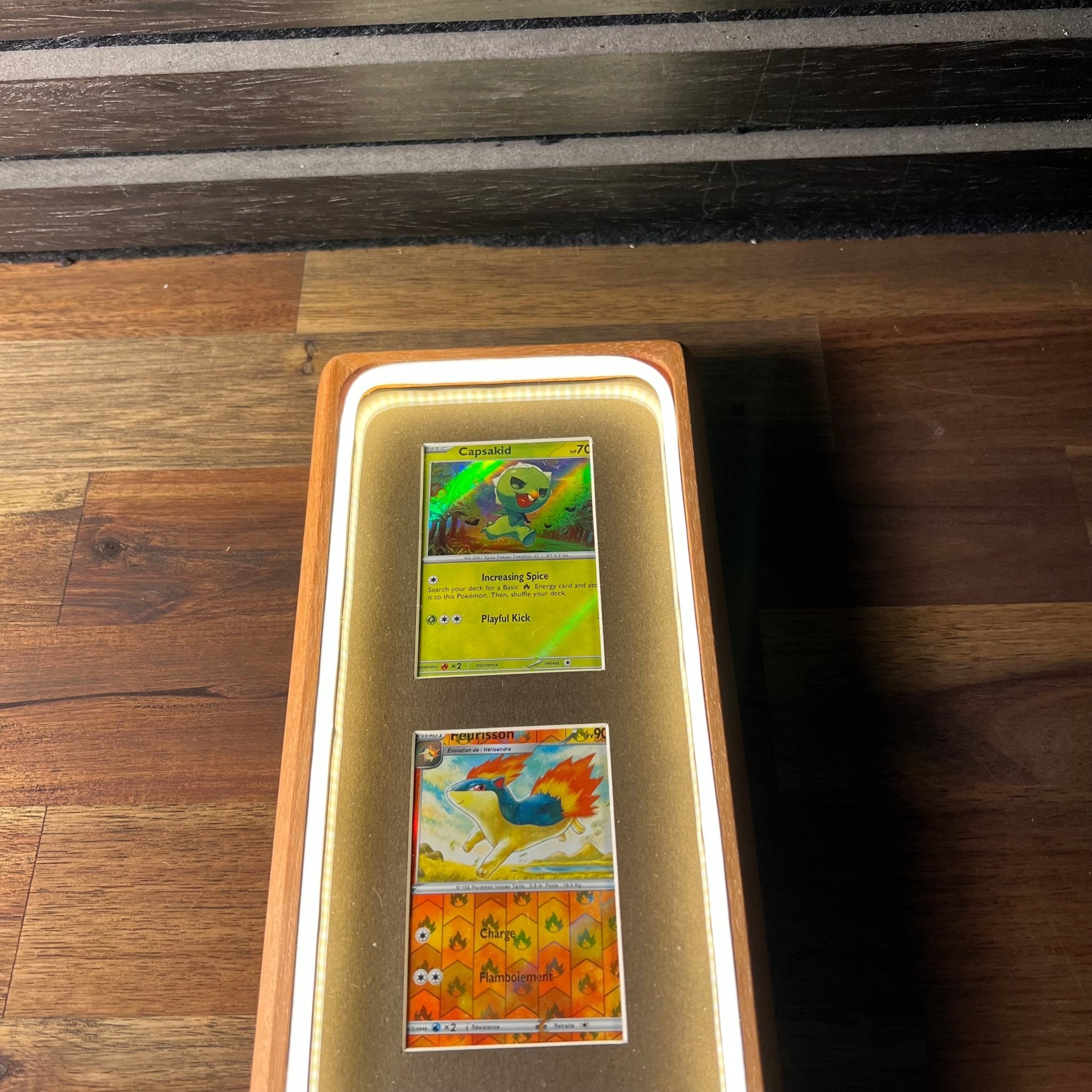 12 Card Trading Card Display Frame Case – Custom Arc V Curved Hardwood Frame | Pokémon • MTG • Yu - Gi - Oh • One Piece • Sports Cards - The Card Collective
