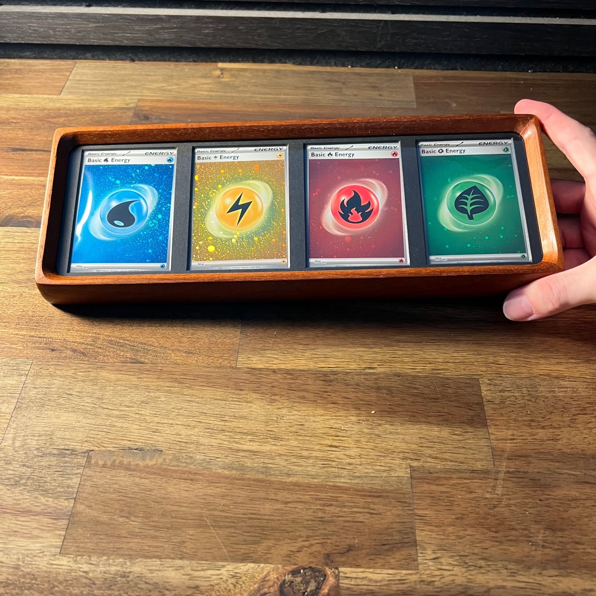 2–4 Card Trading Card Display Frame Case – Custom Arc II Curved Hardwood Frame | Pokémon • MTG • Yu - Gi - Oh • One Piece • Sports Cards - The Card Collective