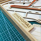 Shanghai Circuit Wall Art | Laser Engraved Wood • Chinese GP • Motorsport Gift - The Card Collective
