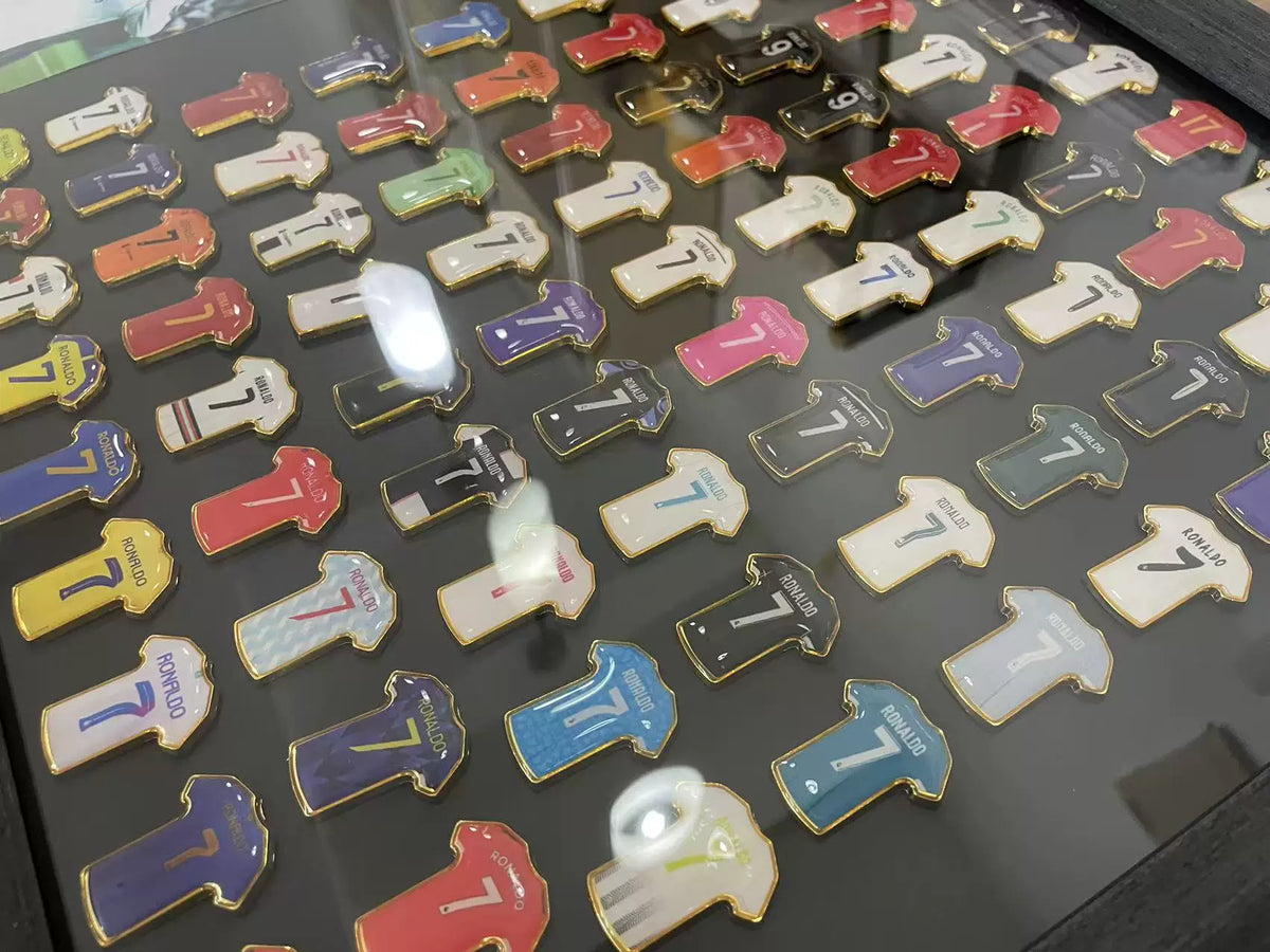 Football Club Evolution Jersey Display Frame | Soccer Memorabilia Gift | Manchester United, Arsenal & More - The Card Collective