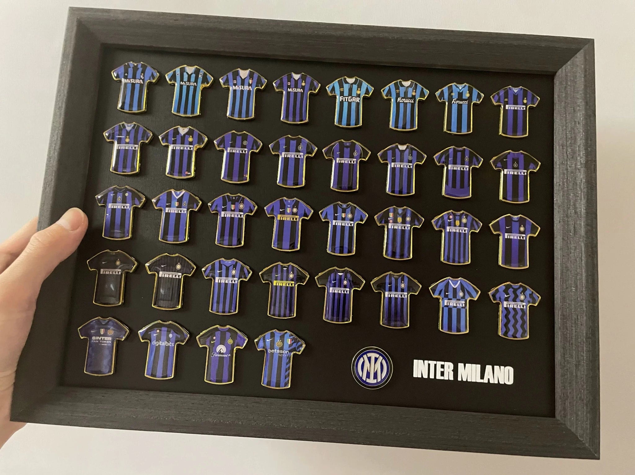 Football Club Evolution Jersey Display Frame | Soccer Memorabilia Gift | Manchester United, Arsenal & More - The Card Collective