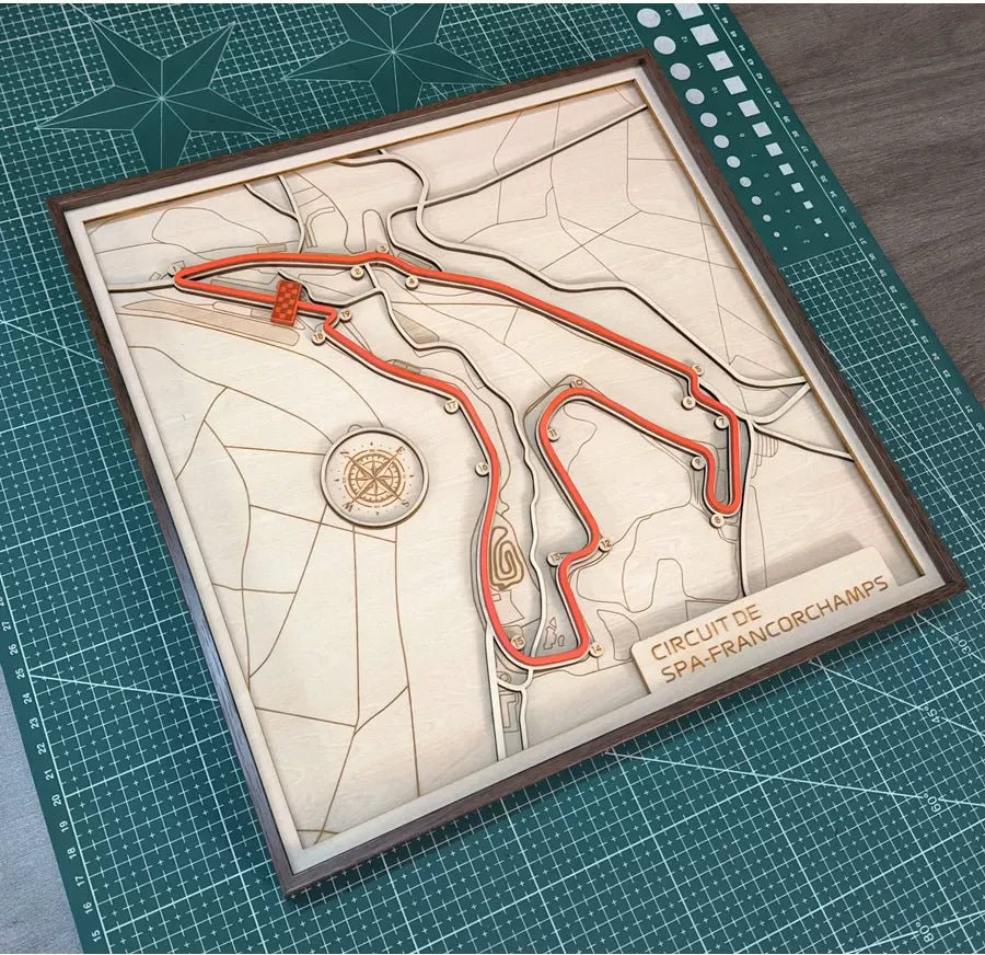 Shanghai Circuit Wall Art | Laser Engraved Wood • Chinese GP • Motorsport Gift - The Card Collective