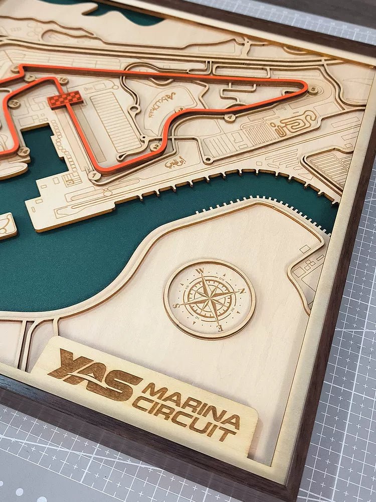 Shanghai Circuit Wall Art | Laser Engraved Wood • Chinese GP • Motorsport Gift - The Card Collective