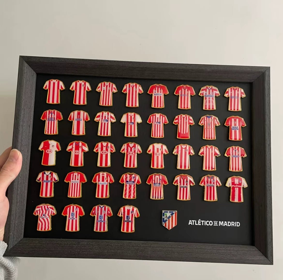 Football Club Evolution Jersey Display Frame | Soccer Memorabilia Gift | Manchester United, Arsenal & More - The Card Collective