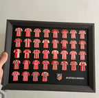 Football Club Evolution Jersey Display Frame | Soccer Memorabilia Gift | Manchester United, Arsenal & More - The Card Collective