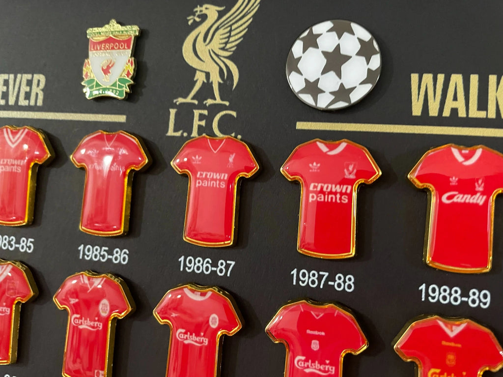 Football Club Evolution Jersey Display Frame | Soccer Memorabilia Gift | Manchester United, Arsenal & More - The Card Collective