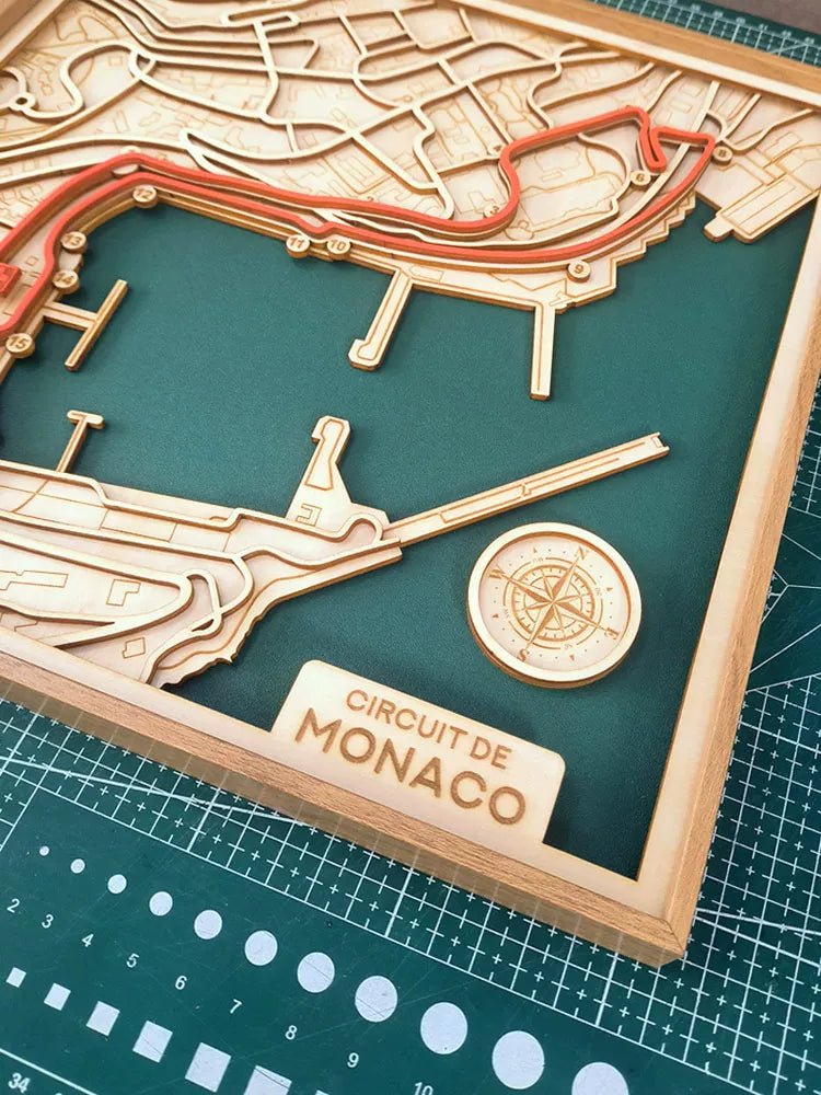 Shanghai Circuit Wall Art | Laser Engraved Wood • Chinese GP • Motorsport Gift - The Card Collective