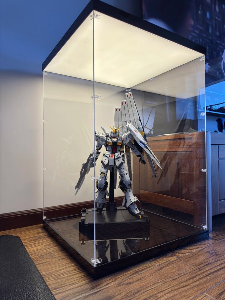 Premium Dual-Lit LED Acrylic Display Case | Dustproof Display Box & Shelf for LEGO, Statues, Models & Memorabilia - The Card Collective