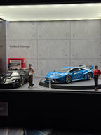 1/64 Rotating Acrylic Car Display Case Shelf | LED Display Box & Showroom Garage - The Card Collective