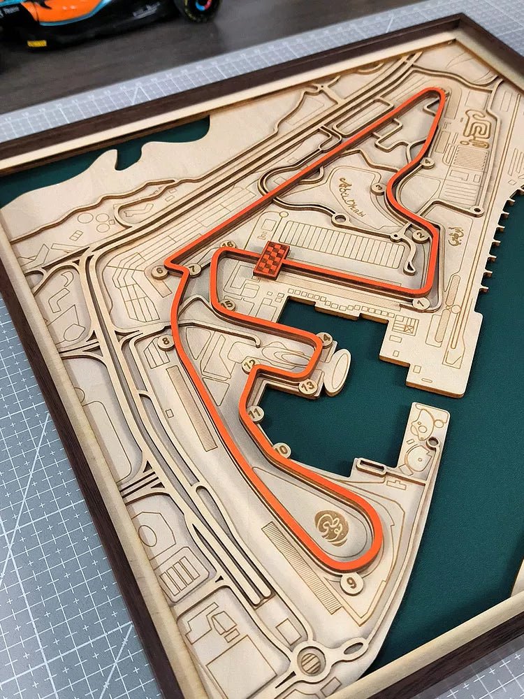 Shanghai Circuit Wall Art | Laser Engraved Wood • Chinese GP • Motorsport Gift - The Card Collective