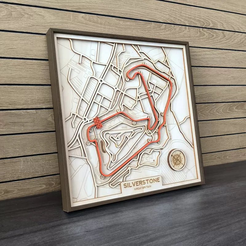 Shanghai Circuit Wall Art | Laser Engraved Wood • Chinese GP • Motorsport Gift - The Card Collective