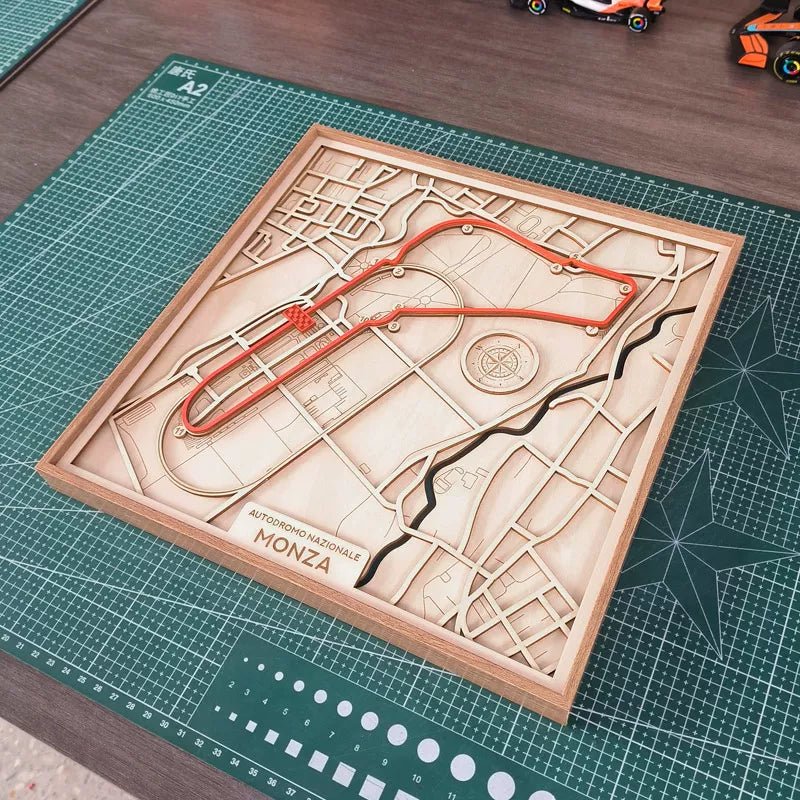 Shanghai Circuit Wall Art | Laser Engraved Wood • Chinese GP • Motorsport Gift - The Card Collective