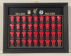 Football Club Evolution Jersey Display Frame | Soccer Memorabilia Gift | Manchester United, Arsenal & More - The Card Collective