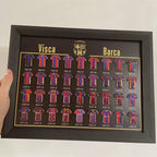 Football Club Evolution Jersey Display Frame | Soccer Memorabilia Gift | Manchester United, Arsenal & More - The Card Collective