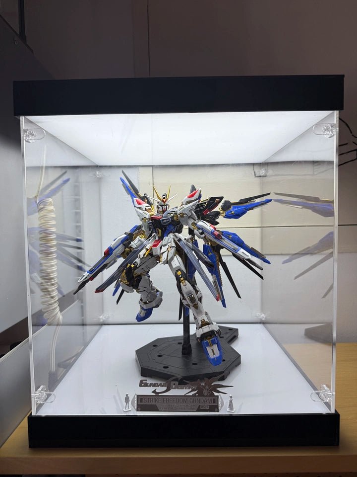 Premium Dual-Lit LED Acrylic Display Case | Dustproof Display Box & Shelf for LEGO, Statues, Models & Memorabilia - The Card Collective