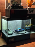 1/64 Rotating Acrylic Car Display Case Shelf | LED Display Box & Showroom Garage - The Card Collective