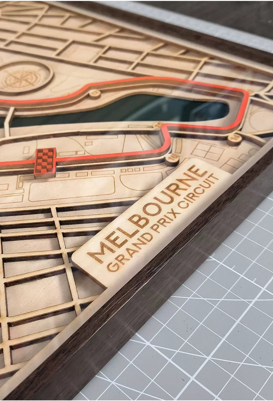 Shanghai Circuit Wall Art | Laser Engraved Wood • Chinese GP • Motorsport Gift - The Card Collective