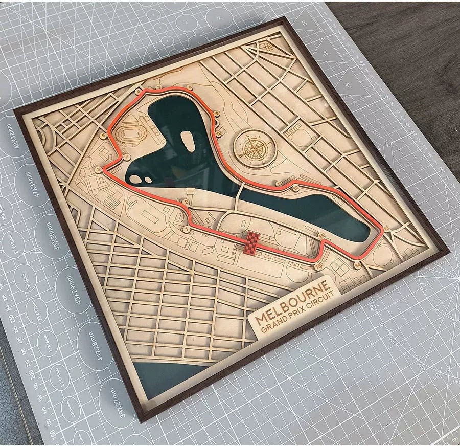 Shanghai Circuit Wall Art | Laser Engraved Wood • Chinese GP • Motorsport Gift - The Card Collective