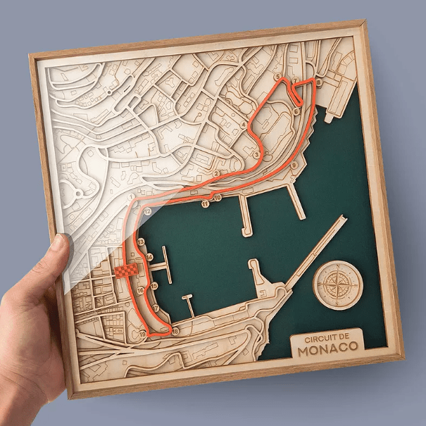 Shanghai Circuit Wall Art | Laser Engraved Wood • Chinese GP • Motorsport Gift - The Card Collective
