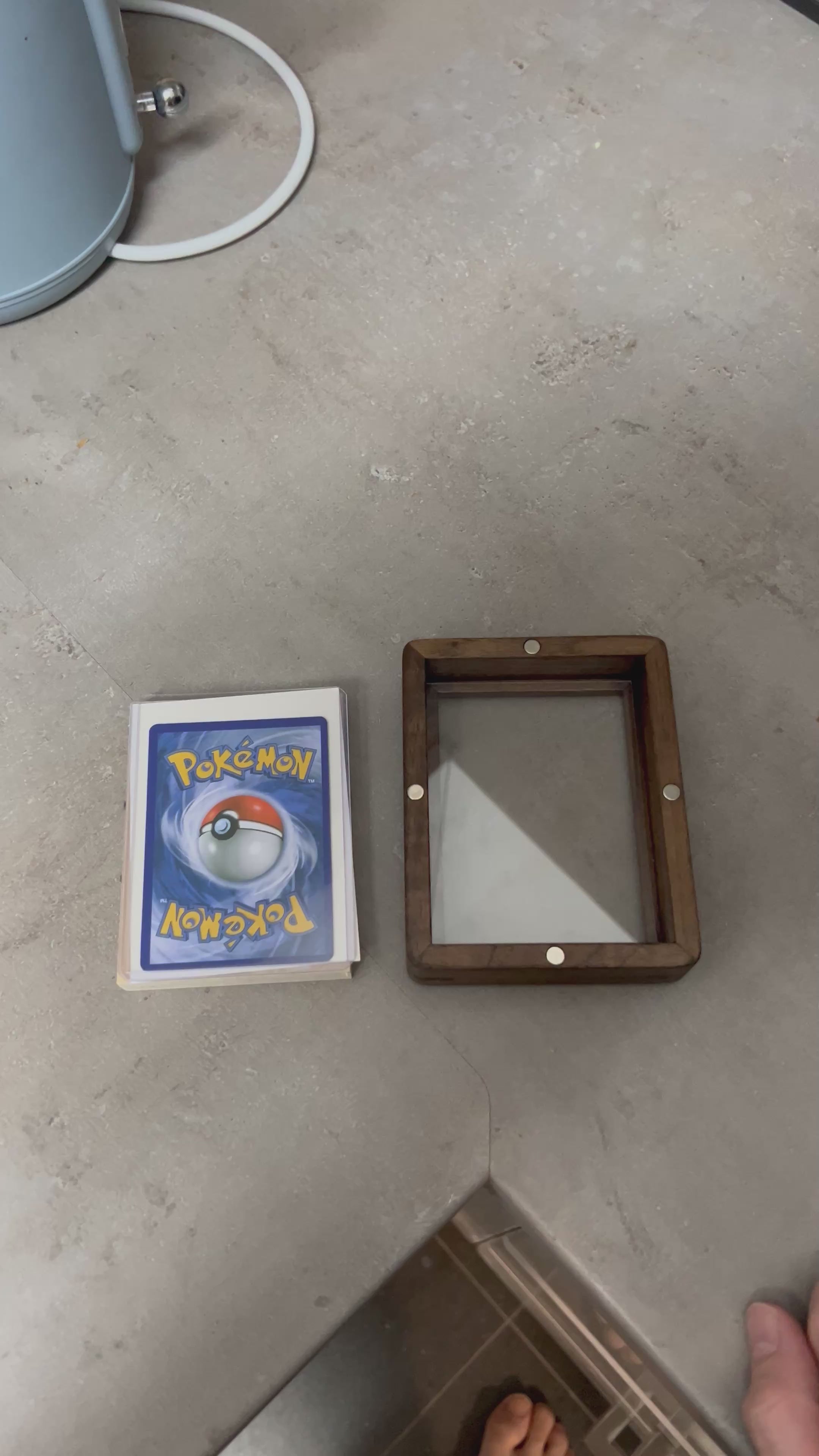 SnapFrame – Toploader Magnetic Curved Solid Wood Raw Trading Card Display Frame Case for Pokémon, MTG, Yu-Gi-Oh! & One Piece