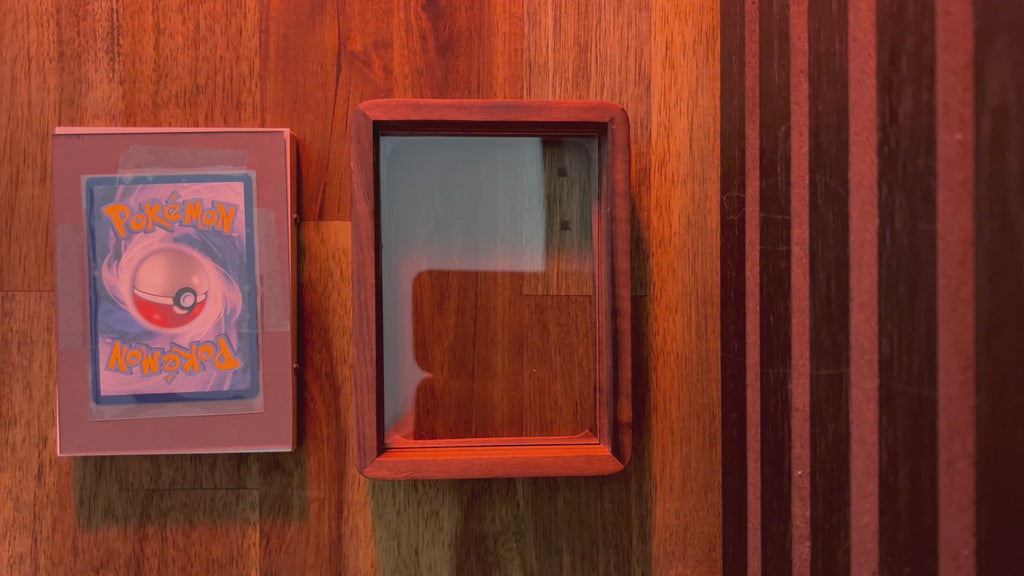 1 Card Trading Card Display Frame Case – Custom Arc Mini Curved Hardwood Frame | Pokémon • MTG • Yu-Gi-Oh • One Piece • Sports Cards