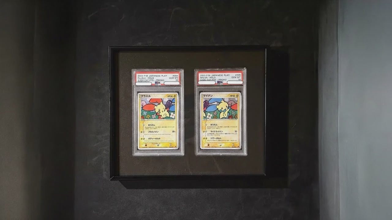 2 Grid Aluminium Trading Card Metal Display Frame Case | PSA, BGS & One Touch | Pokémon • MTG • Yu-Gi-Oh • One Piece • Sports Cards