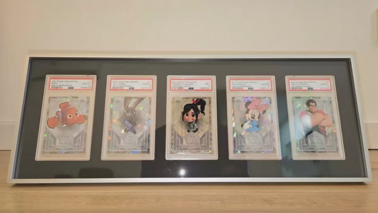 5 Grid Aluminium Trading Card Metal Display Frame Case | PSA, BGS & One Touch | Pokémon • MTG • Yu-Gi-Oh • One Piece • Sports Cards