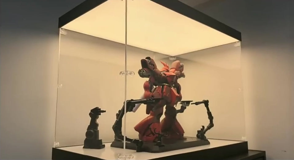 プレミアム二重照明LEDアクリルディスプレイケース | LEGO、フィギュア、モデル、記念品用防塵ディスプレイボックス＆棚
